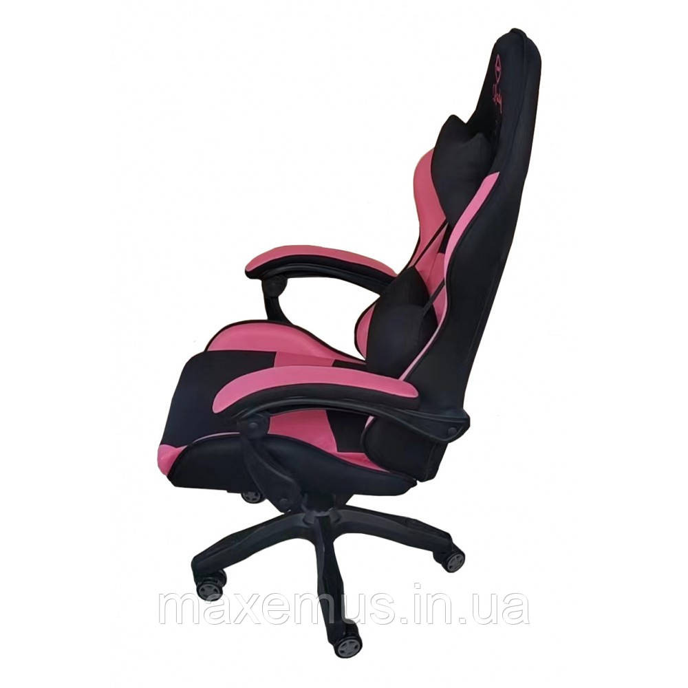 Геймерское кресло Bonro Lady 806 черно-розовое тканевое эргономичное игровое компьютерное кресло для девушек Мостиська - фото 17