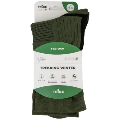 Шкарпетки Tribe Trekking Winter olive 41-43 (T-KB-0009-olive-41-43) Вінниця - фото 8