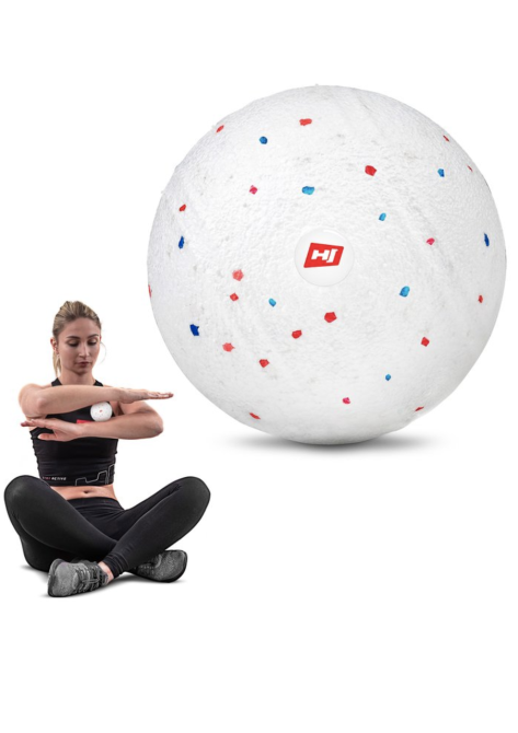 Масажний м'яч EPP 80 мм Hop-Sport HS-P080MB білий Київ - фото 5