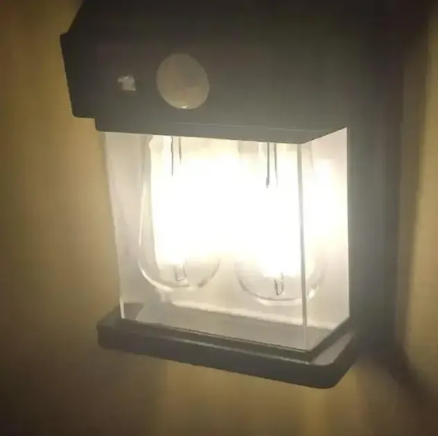 Настенный уличный светильник с солнечной панелью, фонарь с датчиком на движение SOLAR WALL LAMP YX-777 Black Коломия - фото 3