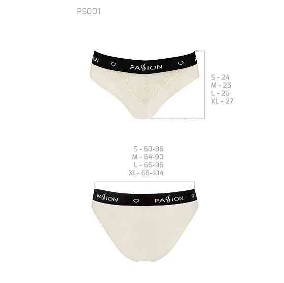 Трусики з широкою гумкою і мереживом Passion PS001 PANTIES L, ecru Sex Aura Київ