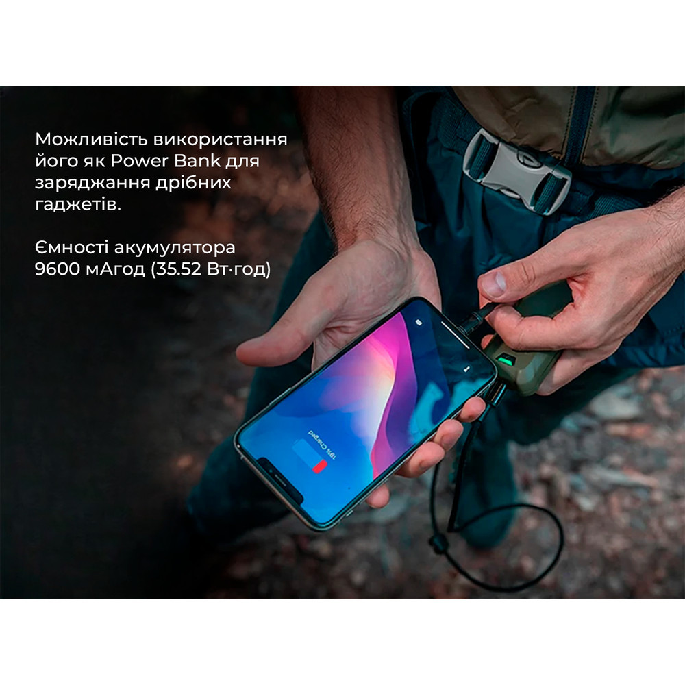 Портативний фумігатор-павербанк Flextail Max Repel S, зелений Київ - фото 10