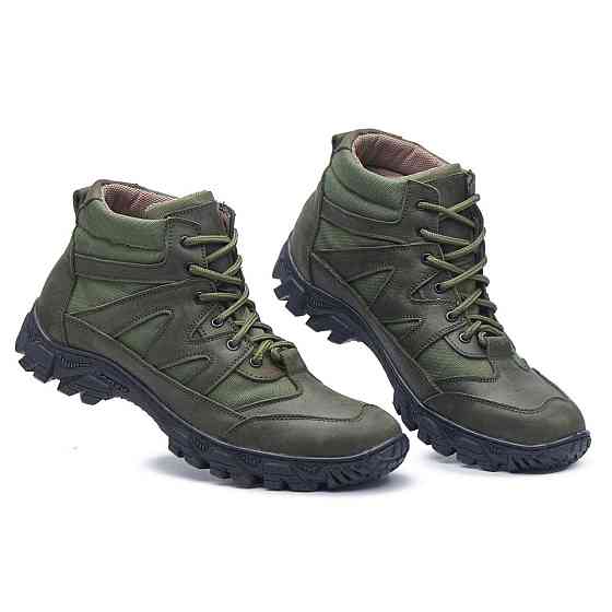 Тактичні черевики, шкіра та кордура, прошиті. Міцні ЗСУ Хакі Демі 38 (25) Харків