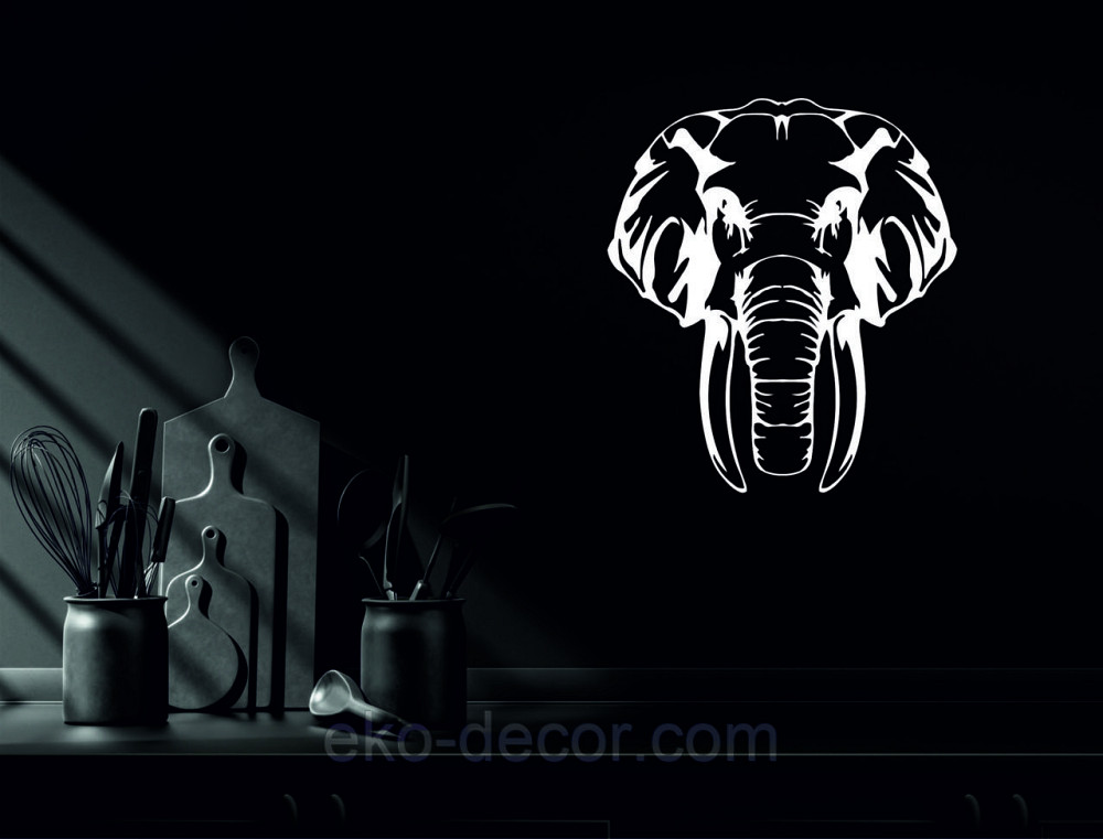 Декоративне настінне Панно  «Слон» , Декор на стіну 90*79 см, Білий Київ - фото 8