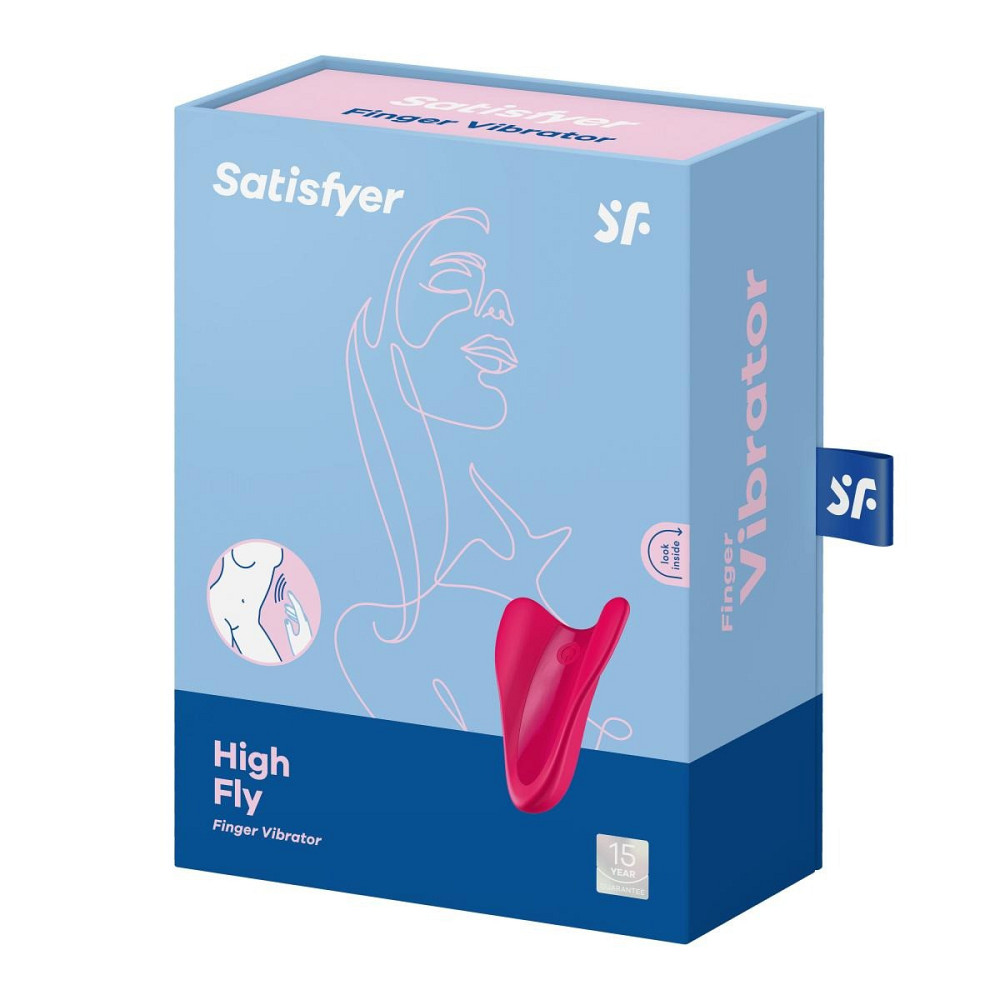 Вибратор эргономичной формы на палец Satisfyer High Fly красный Sex Aura Киев - изображение 5