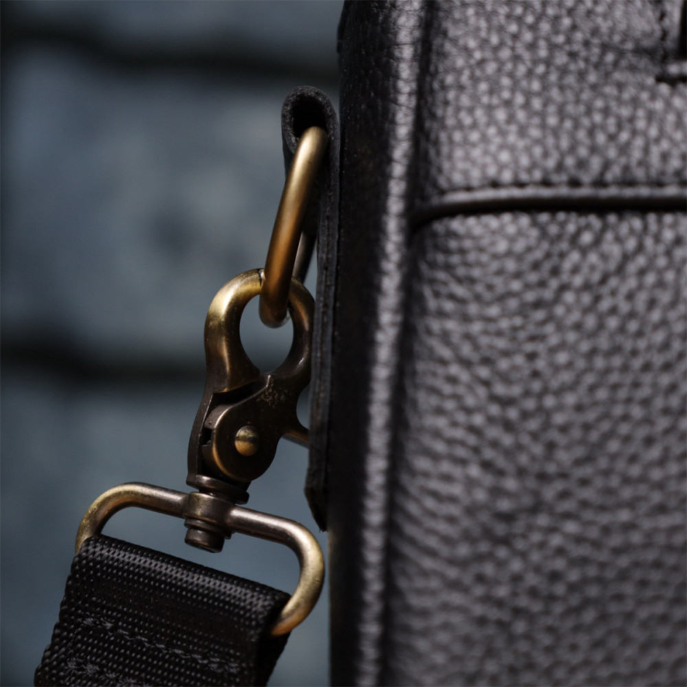 Портфель для чоловіків з натуральної шкіри Vintage 23041 Чорний Київ - фото 3