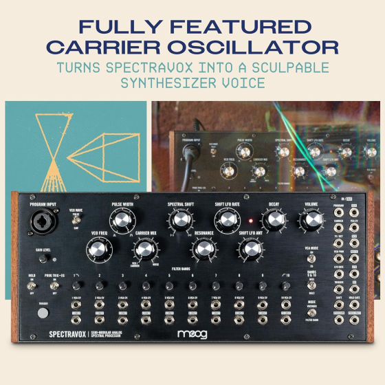 Напівмодульний аналоговий спектральний процесор MOOG Spectravox | Аналоговий вокодер, 10 CV-фільтрів, VCO, LFO, Eurorack, вихід Київ