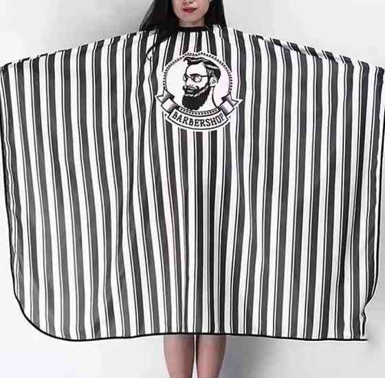 Парикмахерская накидка для стрижки и покраски 110 на 140 см черно-белый Киев