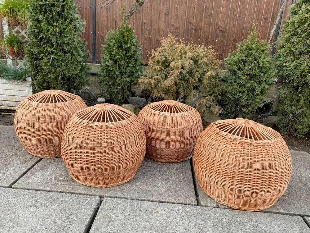 Обьемная плетеная люстра из лозы, в виде шара Киев - изображение 2