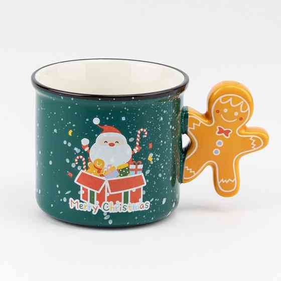 Кружка імбирний пряник &quot;merry christmas&quot; 320 мл, зелена Вінниця