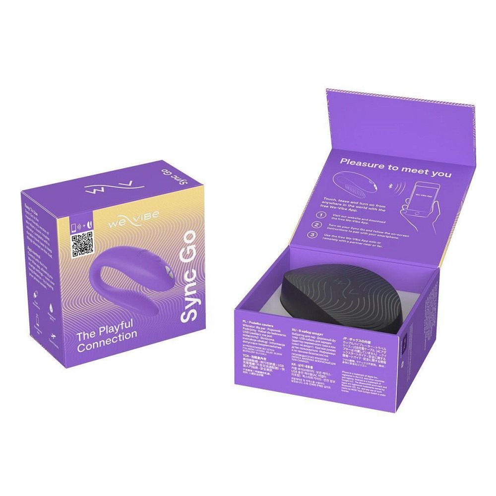 Смарт-вібратор для пар We-Vibe Sync GO Light Purple, тревел-кейс, пульт ДК Sex Aura Київ - фото 8