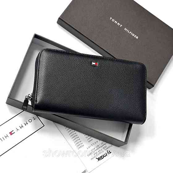Шкіряний брендовий гаманець клатч TH (6613) Київ