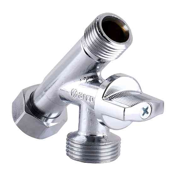 Кран кульовий з притискною гайкою ARCO CONECTA 1/2″х1/2″х3/4″ 280020 Луцк