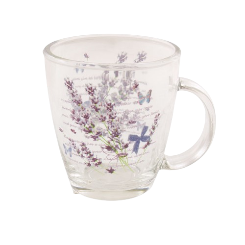 Чашка Лаванда 340мл скло OCT24  A2410T Interos Житомир - изображение 1