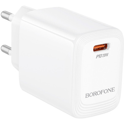 Зарядний пристрій BOROFONE BN26 Fuente USB-C PD20W White (6941991120237) Вінниця - фото 4