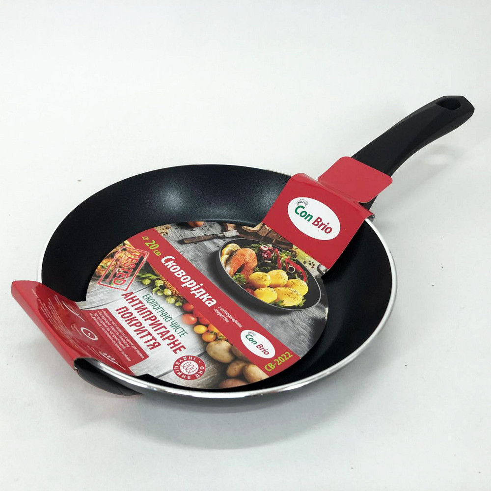 Литая алюминиевая сковорода Con, Сковорода антипригарная индукционная кухонная для кухни ZE-54 Львов - изображение 9