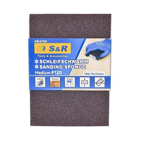 Губка шліфувальна S&R 100х70х25 мм зерно 120 Одеса - фото 2