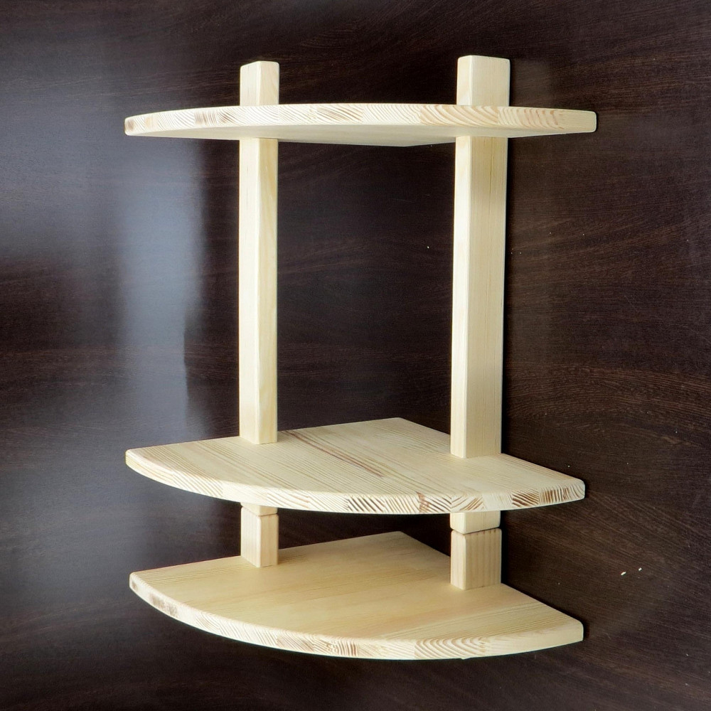 Угловая настенная полка 