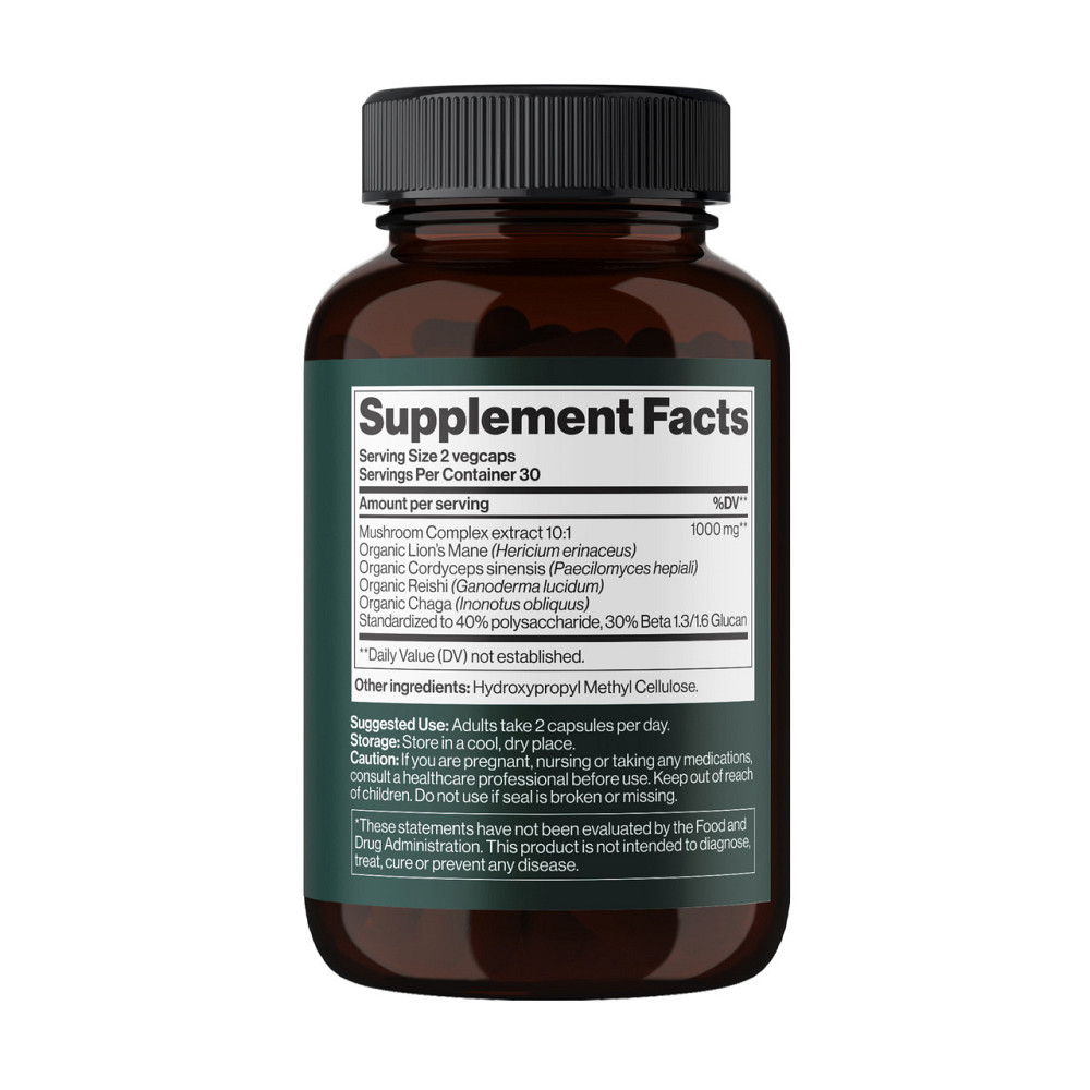 Комплекс грибів для імунітету Mind Shi 4Mushroom Complex 1000 mg 60 капс Київ - фото 2