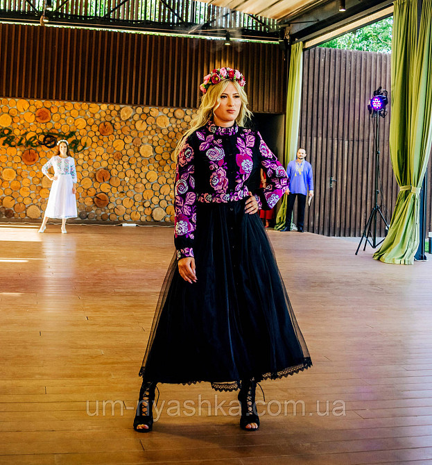 Жіноча вишита сукня, чорна вишиванка жіноча Кривой Рог - изображение 2