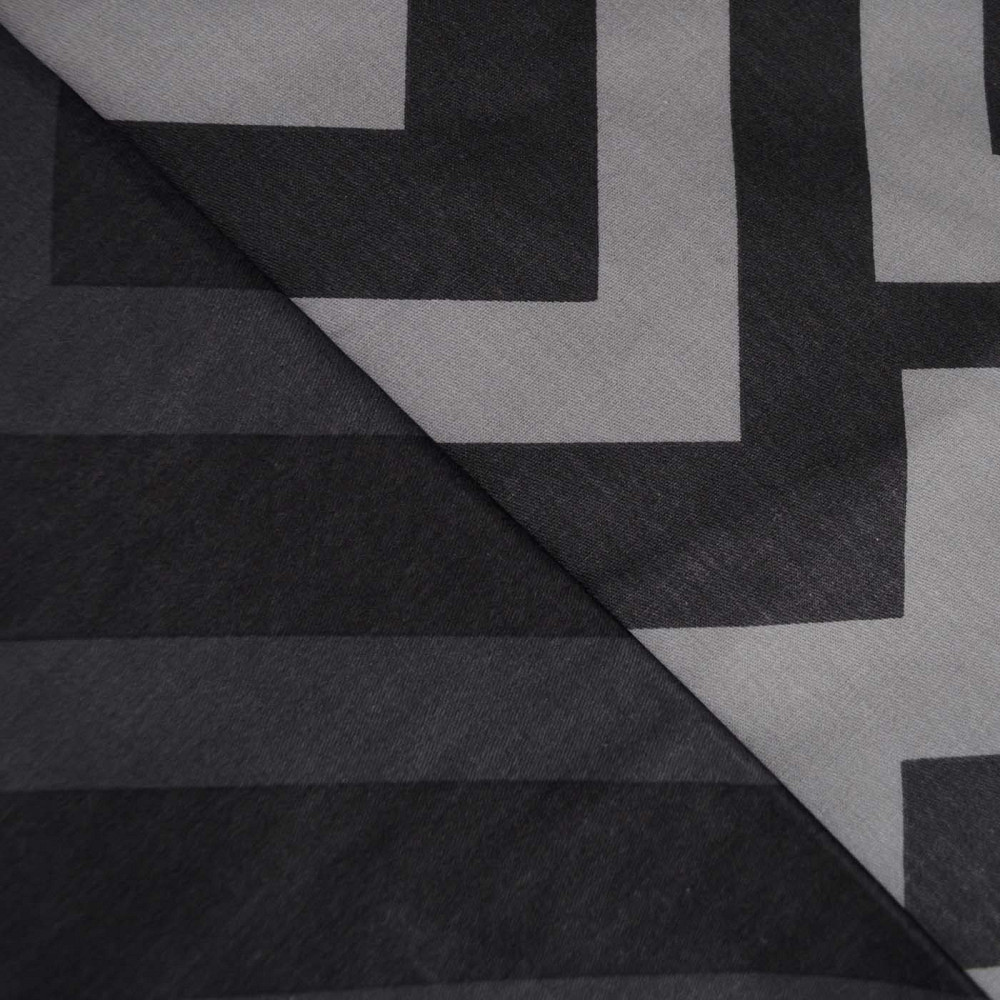 Комплект постельного белья полуторный Сатин Лабиринт 125 г/м2 YouStar (Серый с черным) 2 х 50х70 Сумы - изображение 5