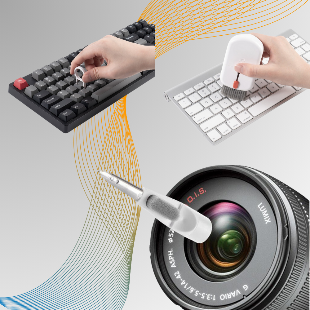 Комплект для чистки гаджетов в кейсе 10в1,набор щёток  для чистки электроники, наушников,клавиатур Каменец-Подольский - изображение 9