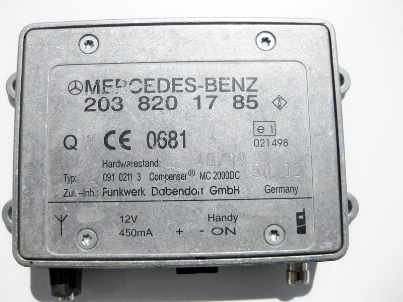 Mercedes-Benz  A2038203926 Антенний підсилювач телефону E-Class W210 C-Class W203 W202 ML S-Class W220 Одеса - фото 3