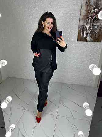 Повсякденний костюм з блискавками "Skylar" оптом | Батал | Розпродаж моделі Київ