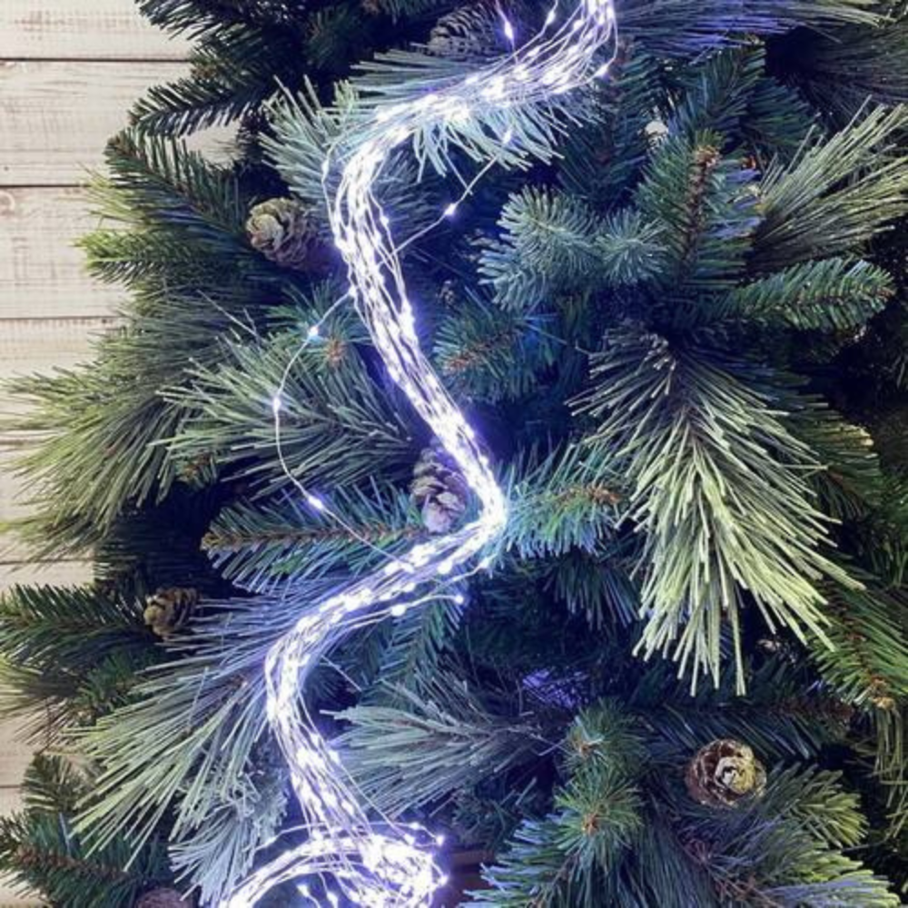 Роса пучок 3 метра 20 нитей Niki Light конский хвост с пультом управления 600 Led гирлянда для елки на 8 режимов холодный белый Киев - изображение 8