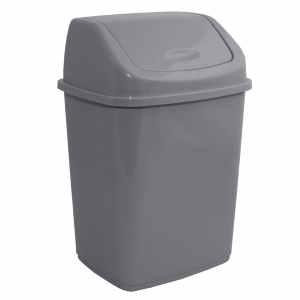 Відро для сміття 18л пластик сірий Алеана Житомир - фото 1