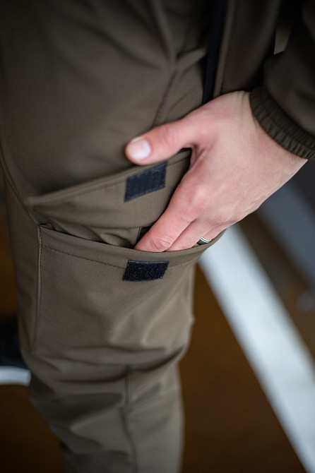 Мужские тактические брюки Softshell теплые штаны на флисе с карманами армейские софтшелл 