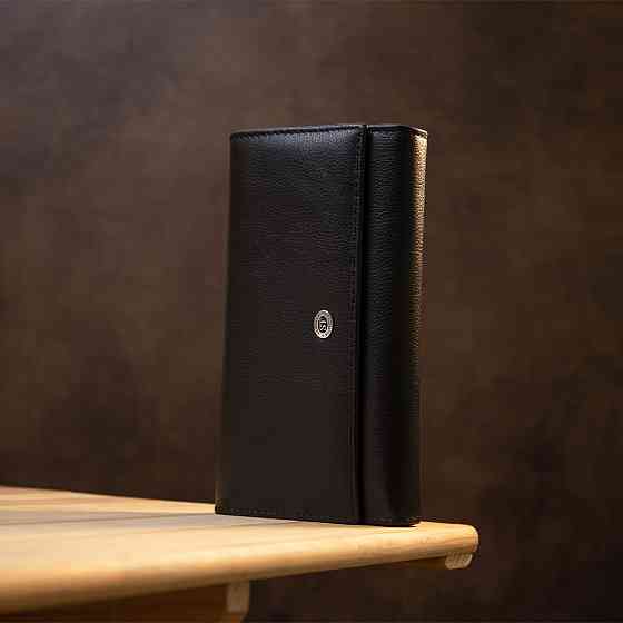 Універсальний жіночий гаманець Чорний (ST Leather) Київ