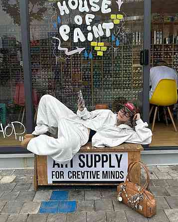 Жіночий теплий оверсайз костюм: худі з капюшоном і широкі штани з утяжкою тринитка на флісі Білий Одеса