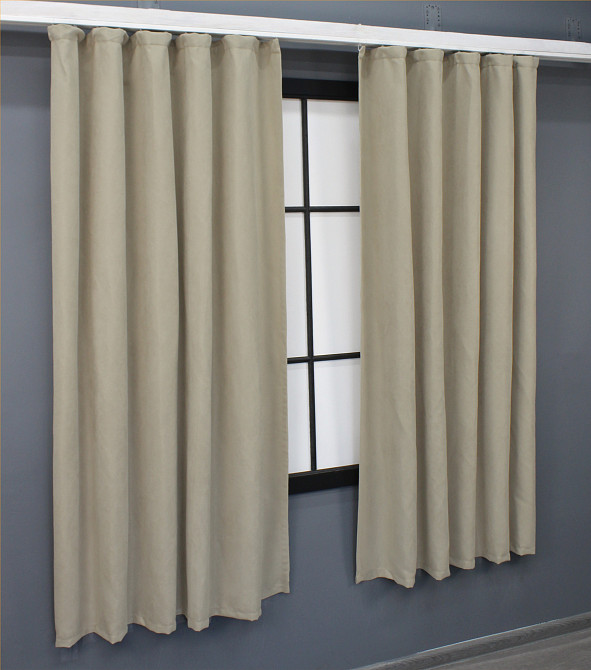 Комплект коротких штор VR-Textil Мікровелюр Petek № 1488ш Бежевий 130х170 см 2 шт (35-0235) Київ - фото 3