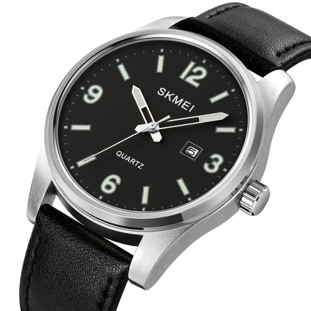Годинник чоловічий класичний наручний Skmei 2067 (Чорний з сріблястим) Вінниця - фото 3