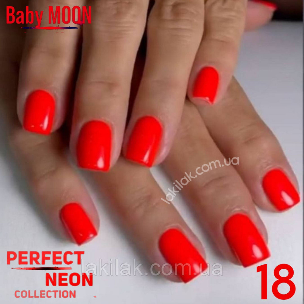 Гель-лак BABY MOON Perfect Neon №18, 6 мл Херсон - фото 1