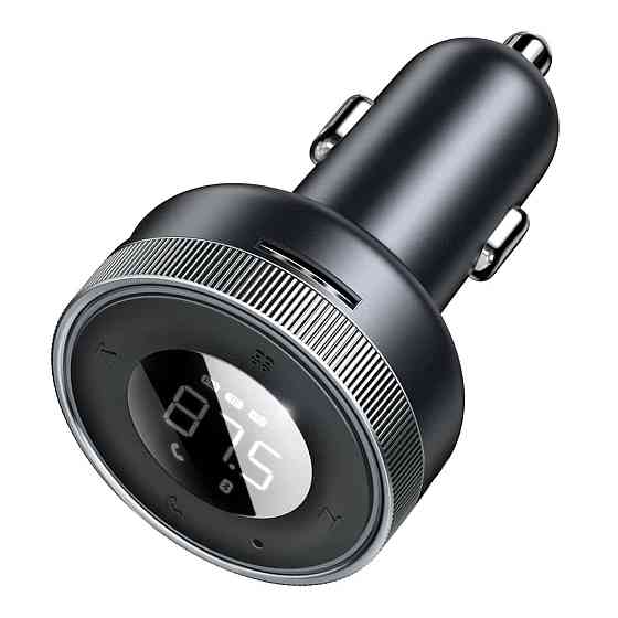 Автомобільний зарядний пристрій з FM-модулятором Baseus Enjoy Car MP3 Charger, колір чорний CCLH-01 Одеса