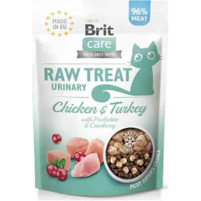Лакомство для котов Brit Care Raw Treat Urinary Freeze-dried 40 г - курица и лосось (8595602569540) Винница