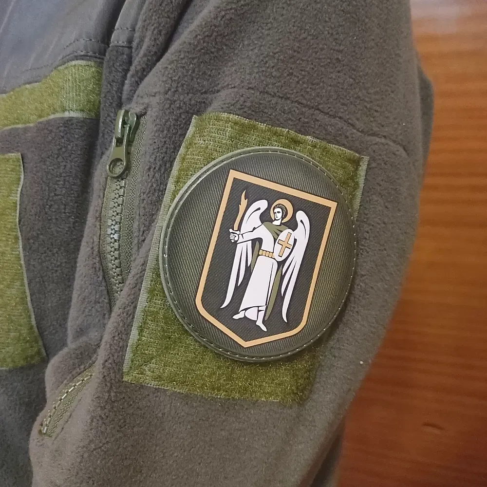 Патч / шеврон Архангел Михаїл круглий олива Запоріжжя - фото 2