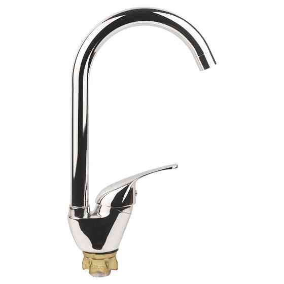 Смеситель s55 Ø40 для кухни излив высокий ухо на гайке AQUATICA (9755100) Киев