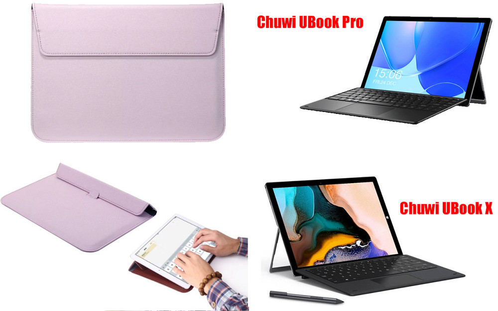 Чохол-конверт VitoCase для Chuwi UBook Pro, з функцією підставки для планшета Чорний Фіолетовий Київ - фото 1