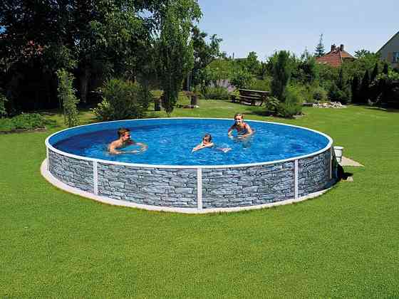 Басейн каркасний круглий Azuro 5.0 х 1.2 м Stone морозостійкий Київ