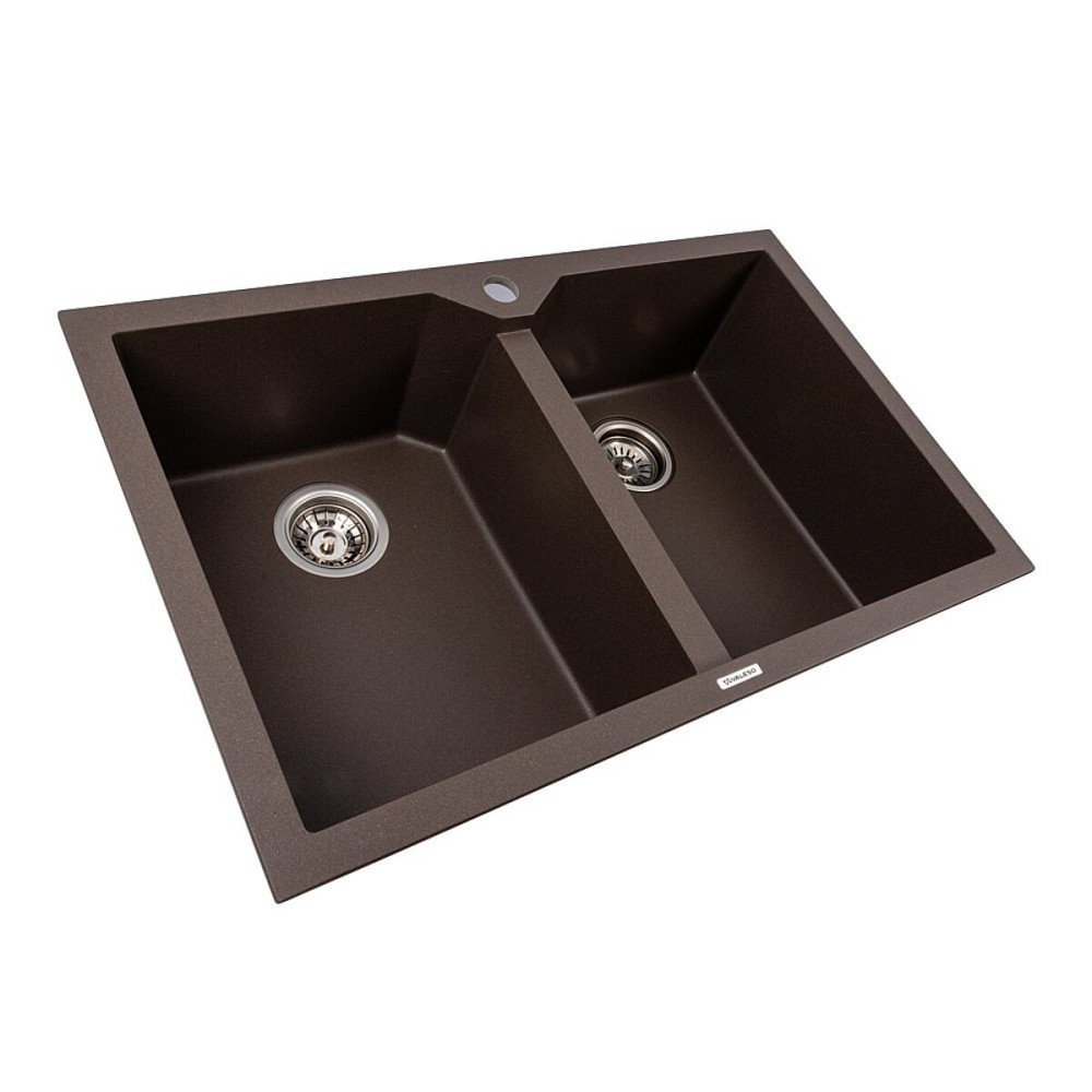 Мийка гранітна темна скеля VALESO 7950 VIATRIX (дві чаші, матова) Коломия - фото 3