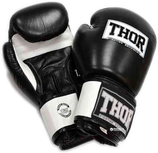 Боксерские перчатки Thor Sparring Leather 10 oz Black-White Киев