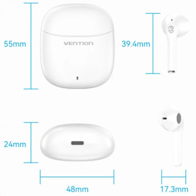 Наушники Vention Elf Earbuds E02 White (NBGW0) Винница - изображение 6