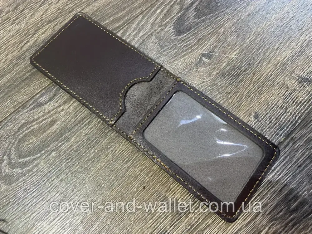 Універсальна обкладинка на службове посвідчення Коричневий Київ - фото 3