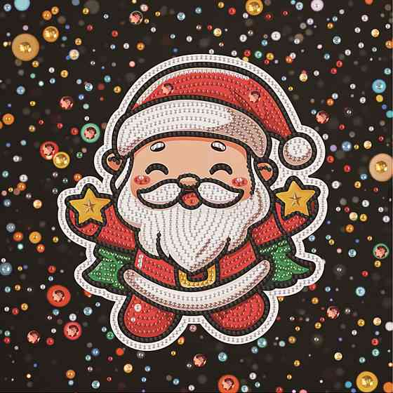 Алмазна мозаїка "Милий Санта" DBS52209 неповна викладка 25х25 см Вінниця