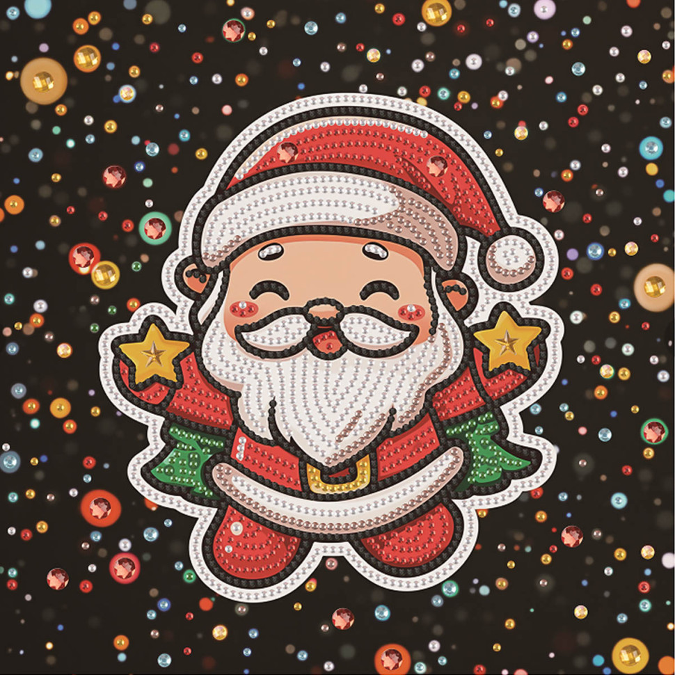 Алмазна мозаїка "Милий Санта" DBS52209 неповна викладка 25х25 см Вінниця - фото 1