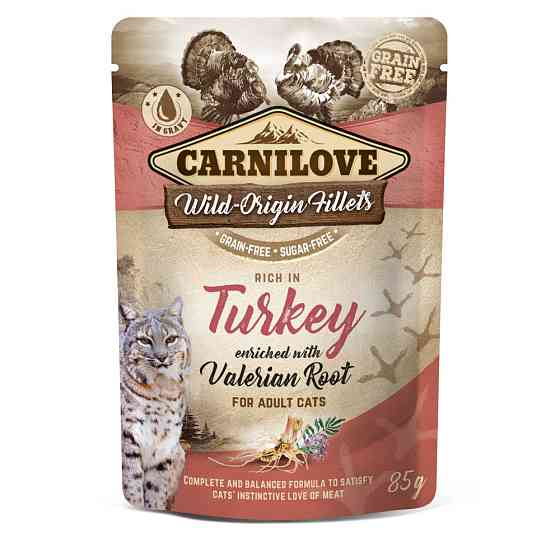 Корм вологий Carnilove Turkey with Valerian д/котів індичка і валеріана 85 г Київ