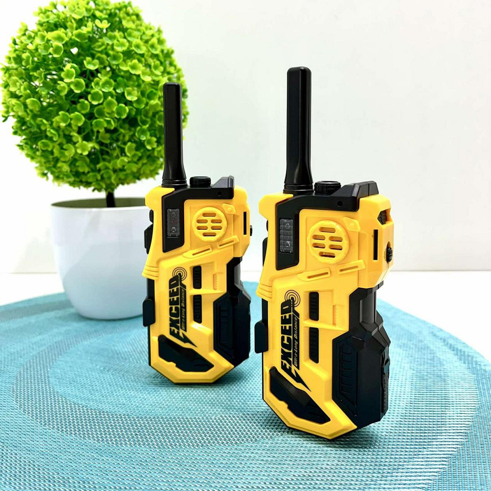 Ігровий набір рація LING YUN ZHI 2шт звук світло на батарейках 16см Чорно-жовтий (LZ079) Чернігів - фото 9